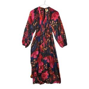 FARM Rio Vibrant Floral Maxi Dress - Red, Pink, Blue